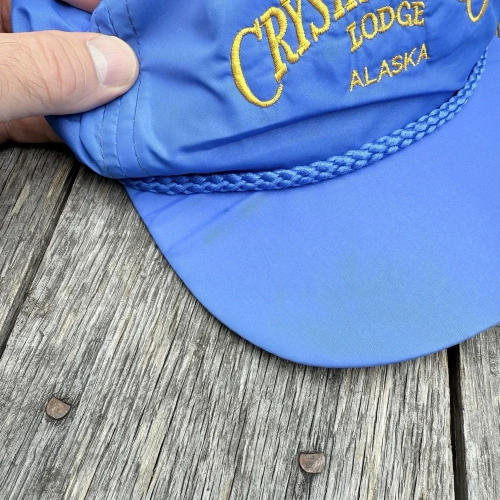 Vintage Imperial Headwear  Crystal Creek Lodge Alaska Rope Hat Trucker Cap‎